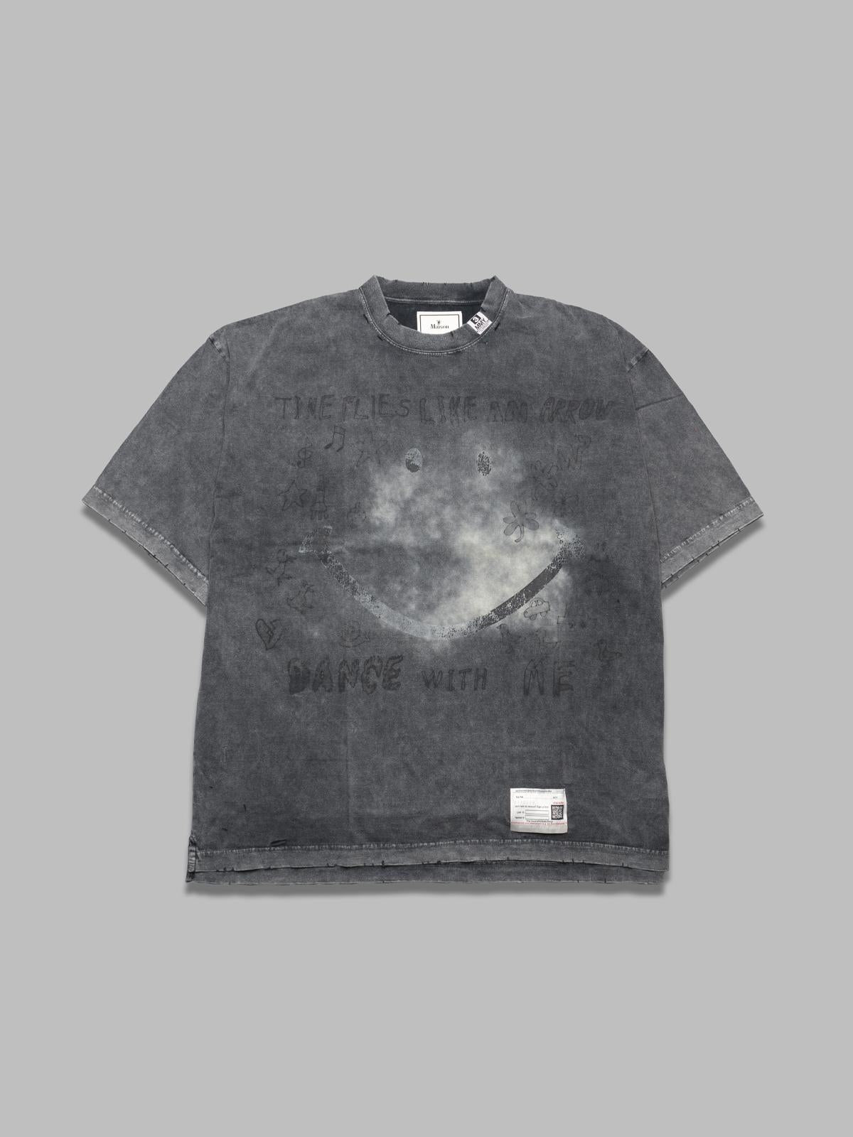 bleached tee A14TS622- BK MAISON MIHARA YASUHIRO 