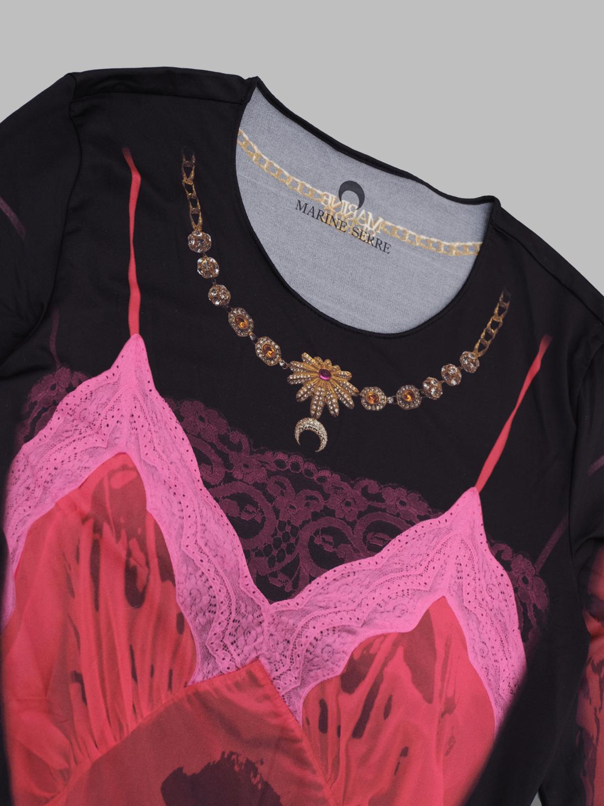 wet nuisette printed jersey ls longs dress WDR300BCJER0085- RD11 MARINE SERRE 