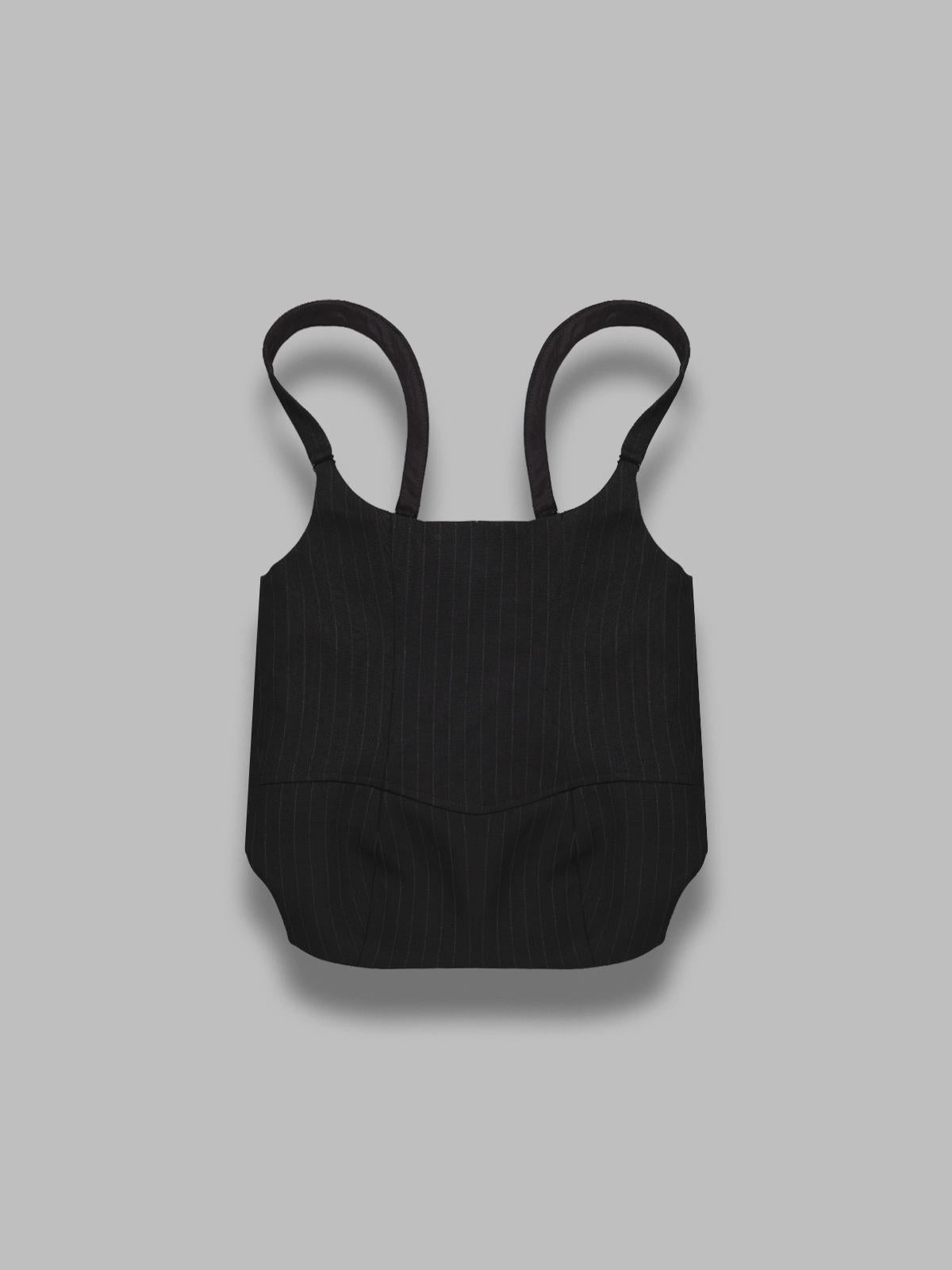 pinstripe corset top 251W116- BK MISBHV 