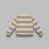 cotton silk gradient stripe knit boat neck A26SP02GB- LGY AURALEE 