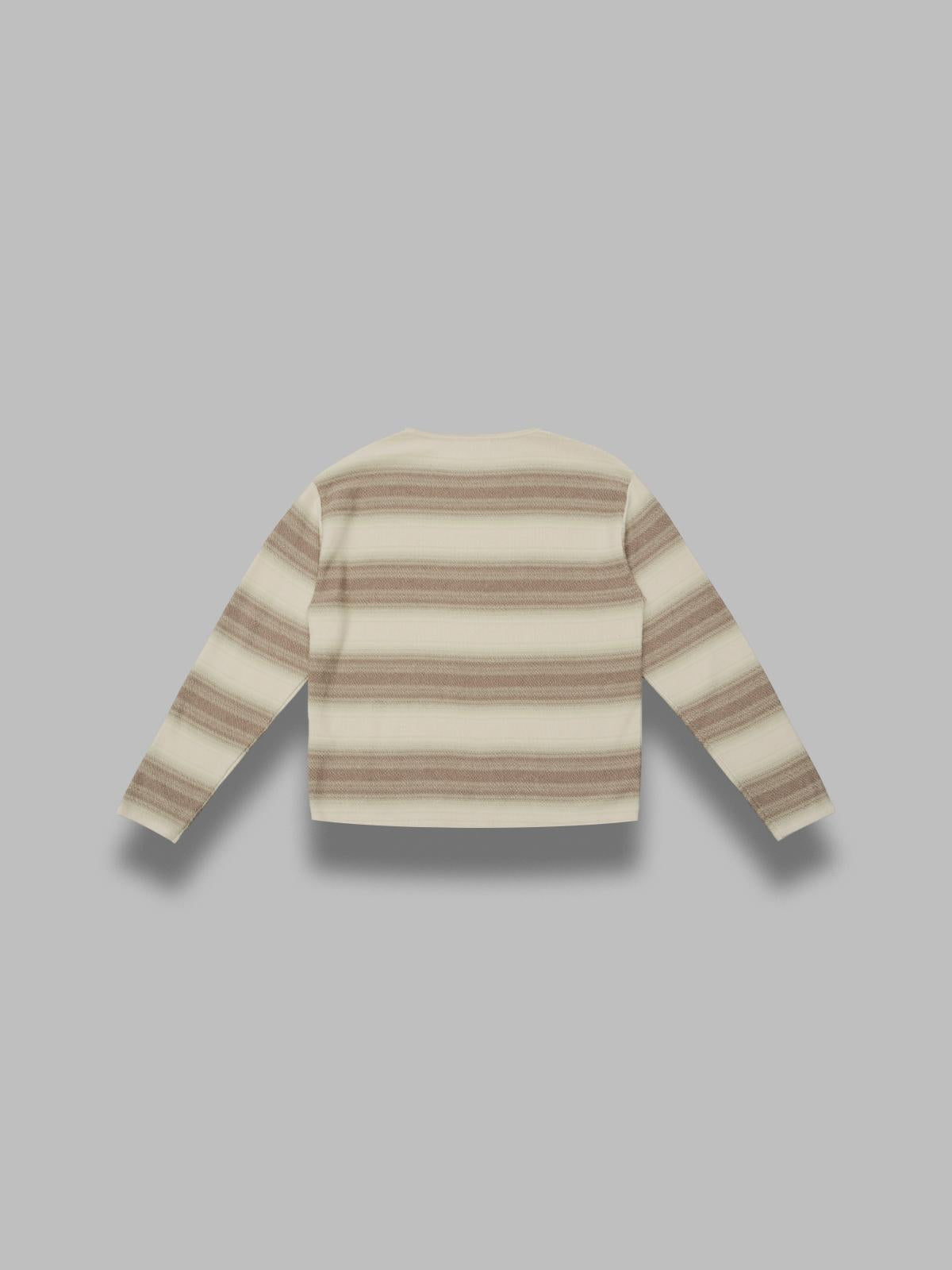 cotton silk gradient stripe knit boat neck A26SP02GB- LGY AURALEE 