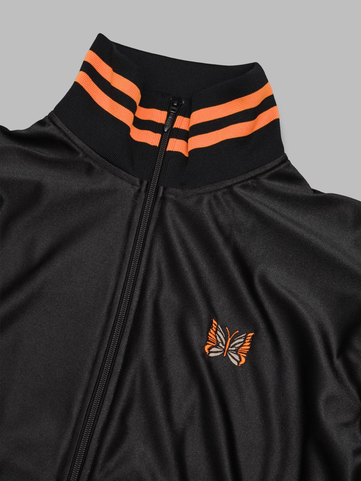 track jacket - tricot sateen SX217- BLACK NEEDLES 