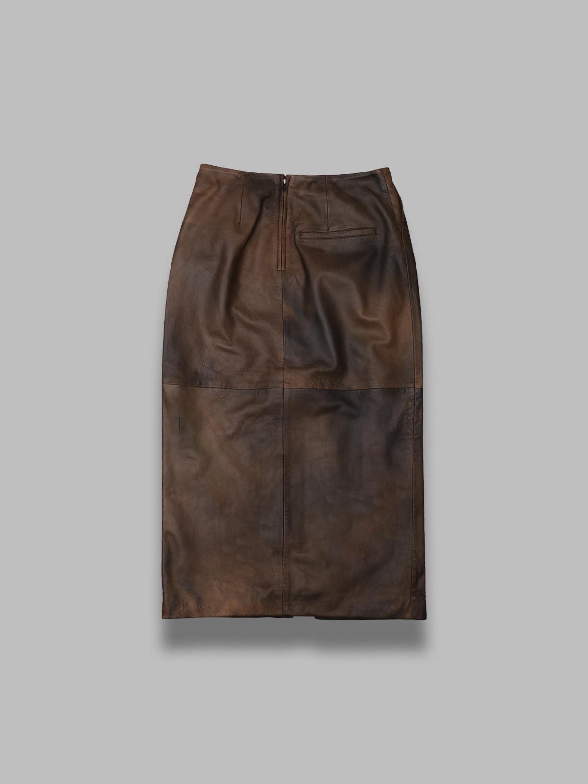 leather midi pencil skirt 1163212037-BCR2211- 2037 ROTATE 