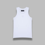 moon logo ribbed jersey tank top MTT081ACJER0011- WH10 MARINE SERRE 