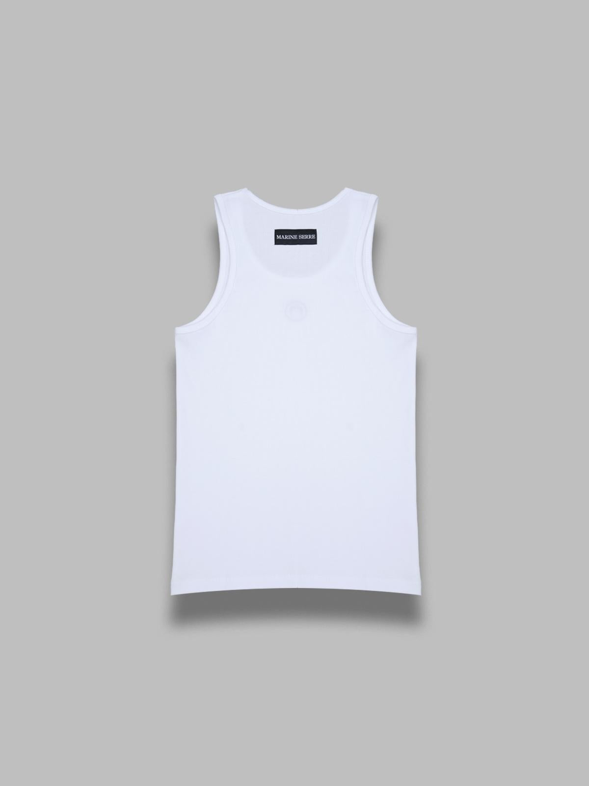 moon logo ribbed jersey tank top MTT081ACJER0011- WH10 MARINE SERRE 