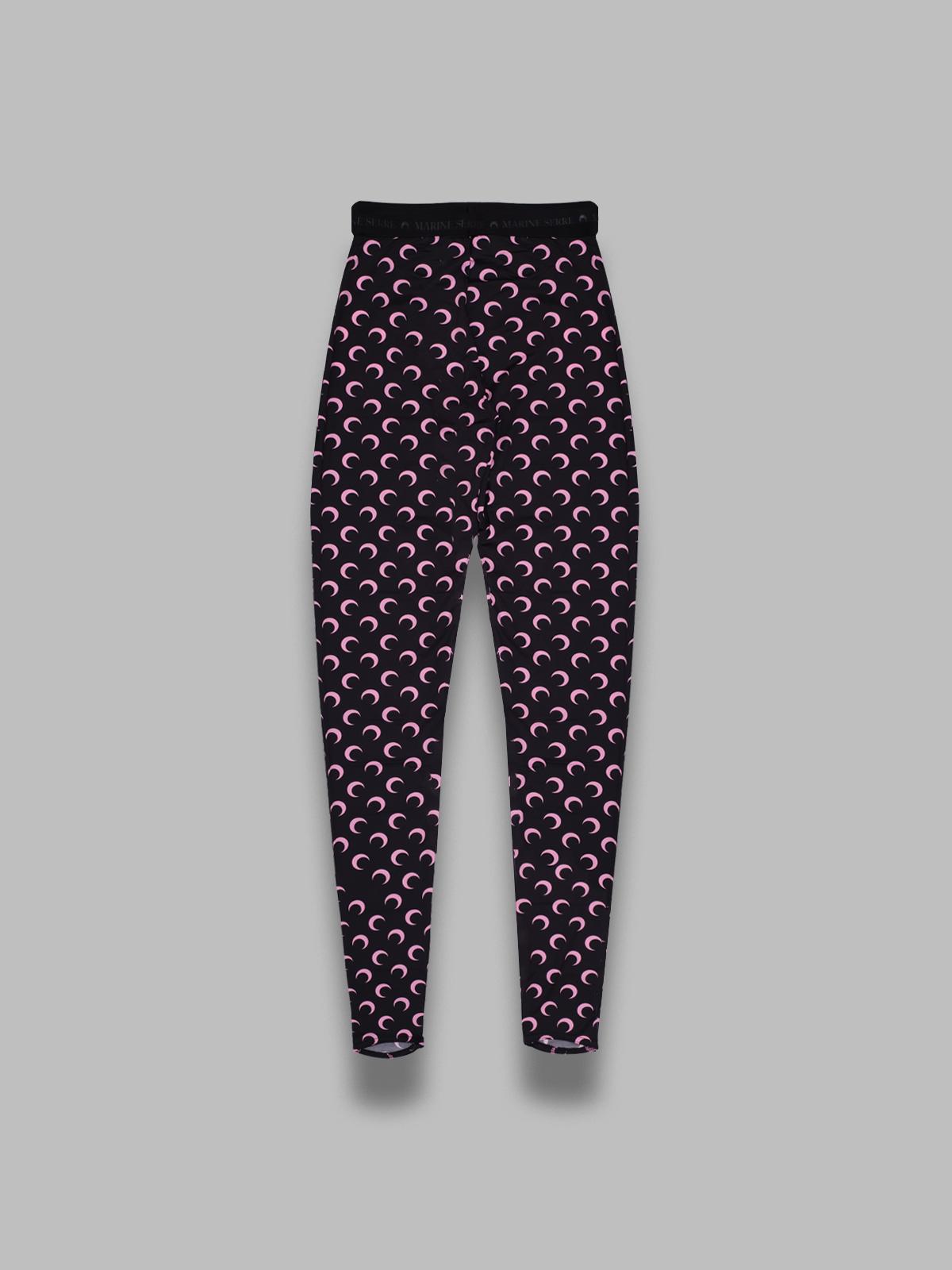 moon printed jersey leggings WPA111ACJER0001- BK90 MARINE SERRE 