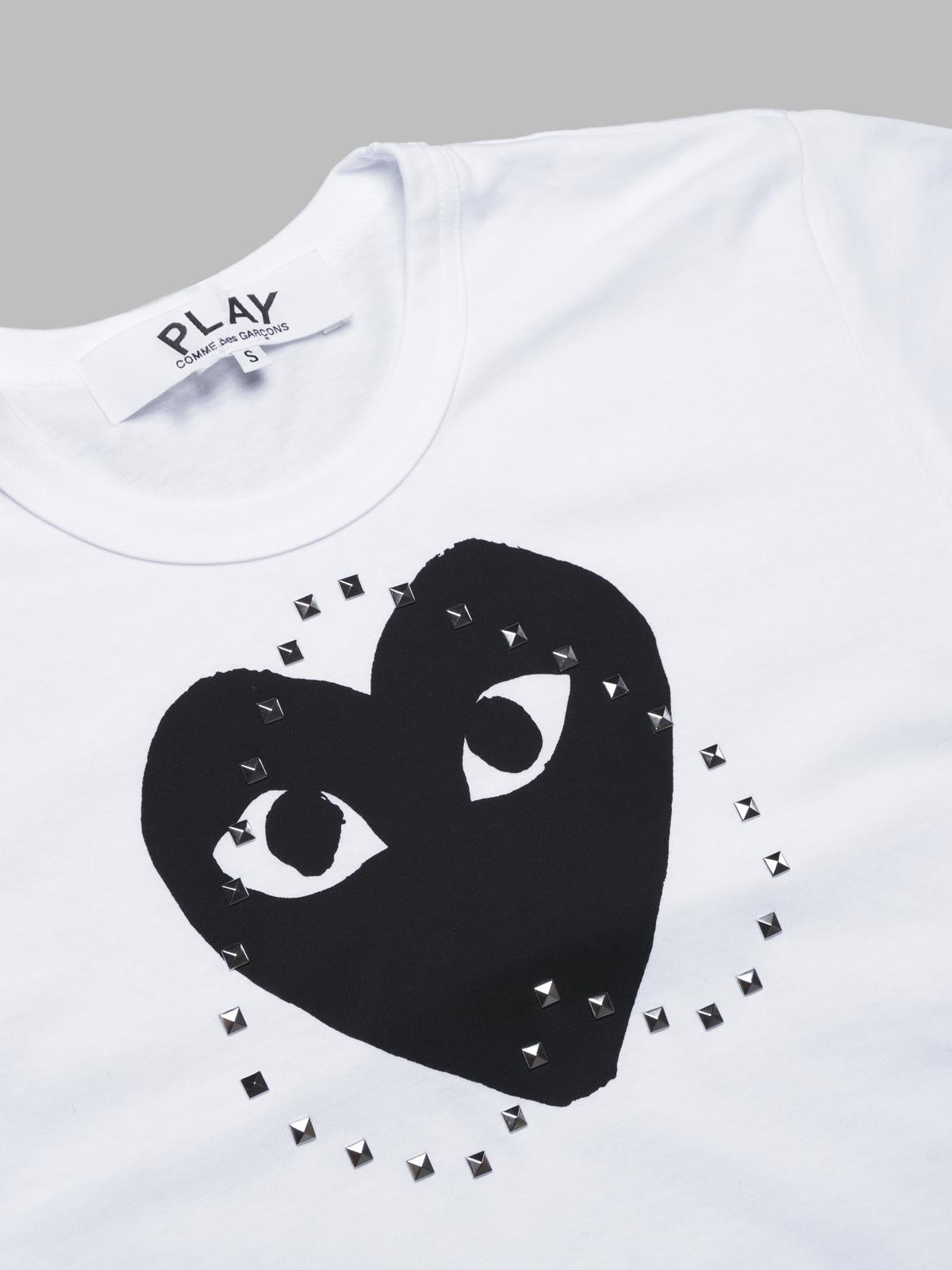 t-shirt print black x studs AX-T804-051- WHT COMME DES GARÇONS PLAY 