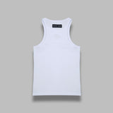 moon logo ribbed jersey tank top WTT014ACJER0011- WH10 MARINE SERRE 