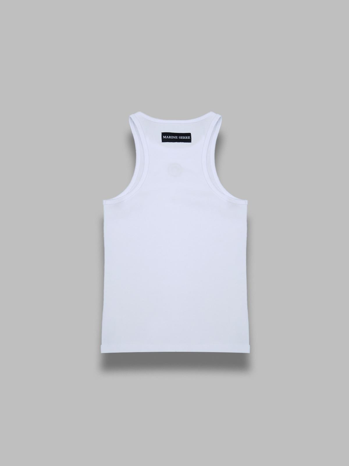 moon logo ribbed jersey tank top WTT014ACJER0011- WH10 MARINE SERRE 