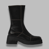 heya black ankle boots E8_3768- BK MIISTA 