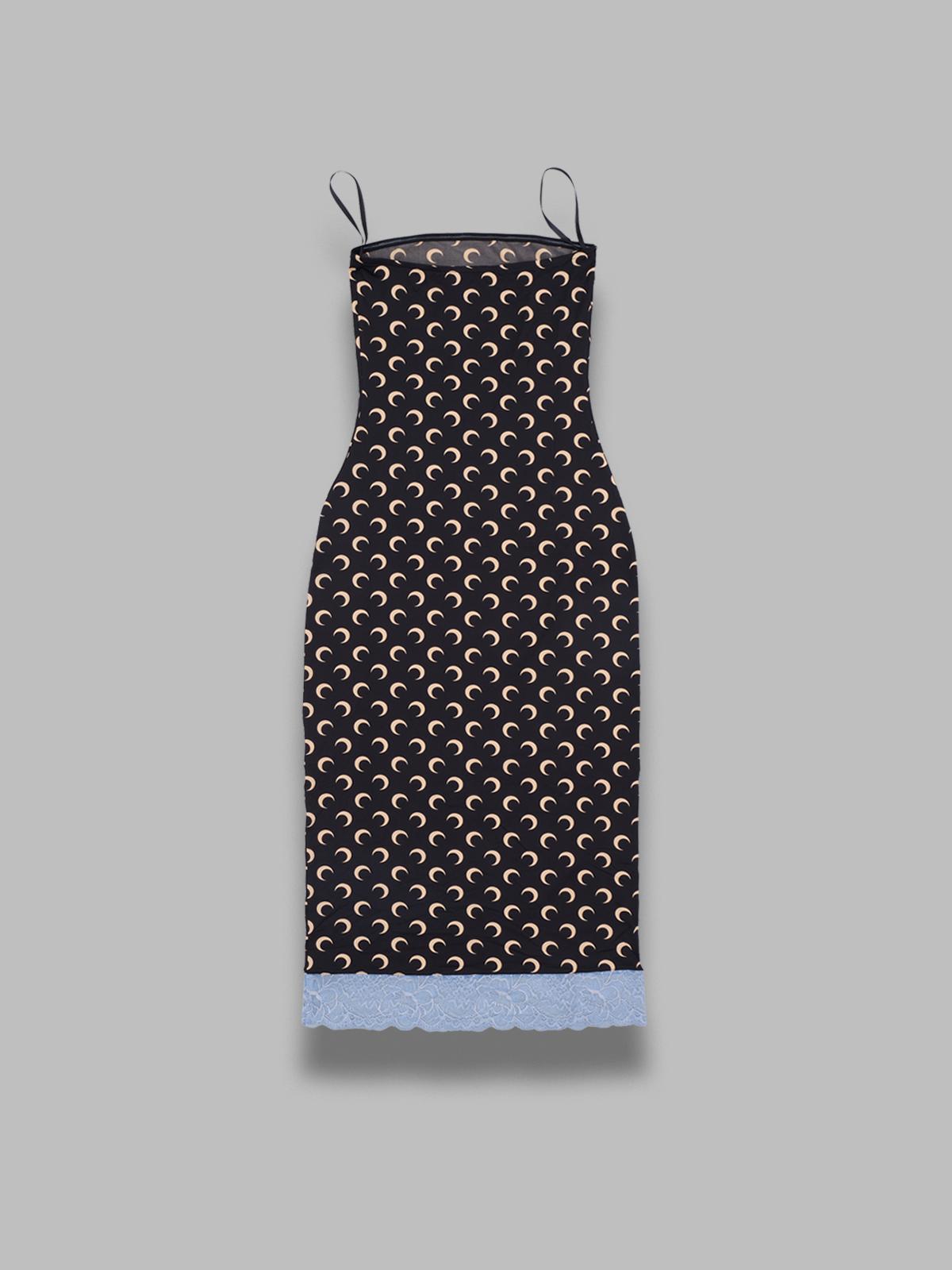 moon printed jersey sleeveless tube  midi dress WDR333ACJER0001- IT99 MARINE SERRE 