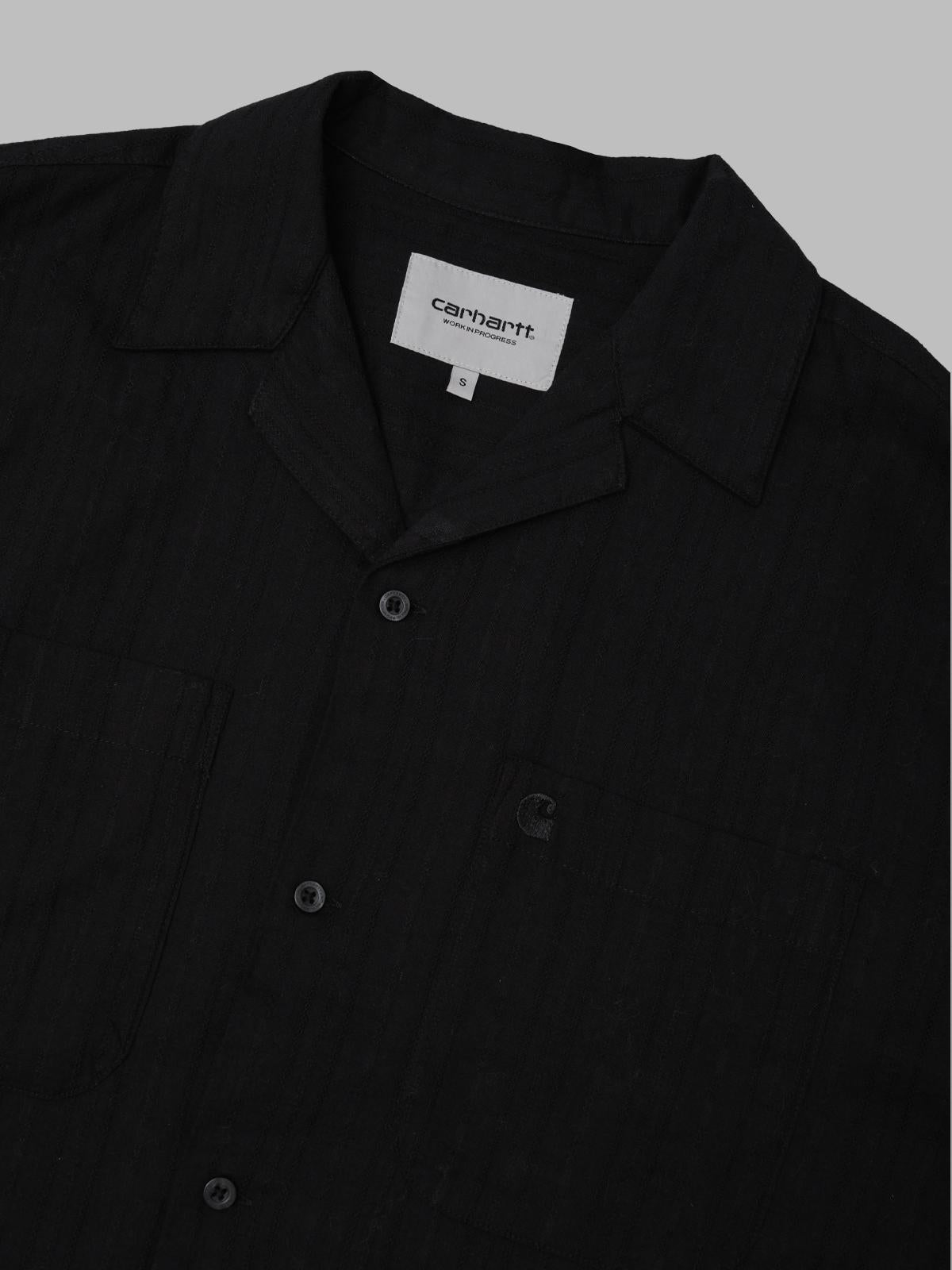 s/s gareth shirt cotton, 3 oz black I036206- 89XX CARHARTT WIP 