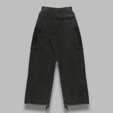 cotton satin cargo trousers J15PT172- BK MAISON MIHARA YASUHIRO 