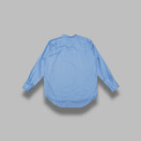 cotton silk stripe stand collar shirt A26SS02CS- SXBS AURALEE 