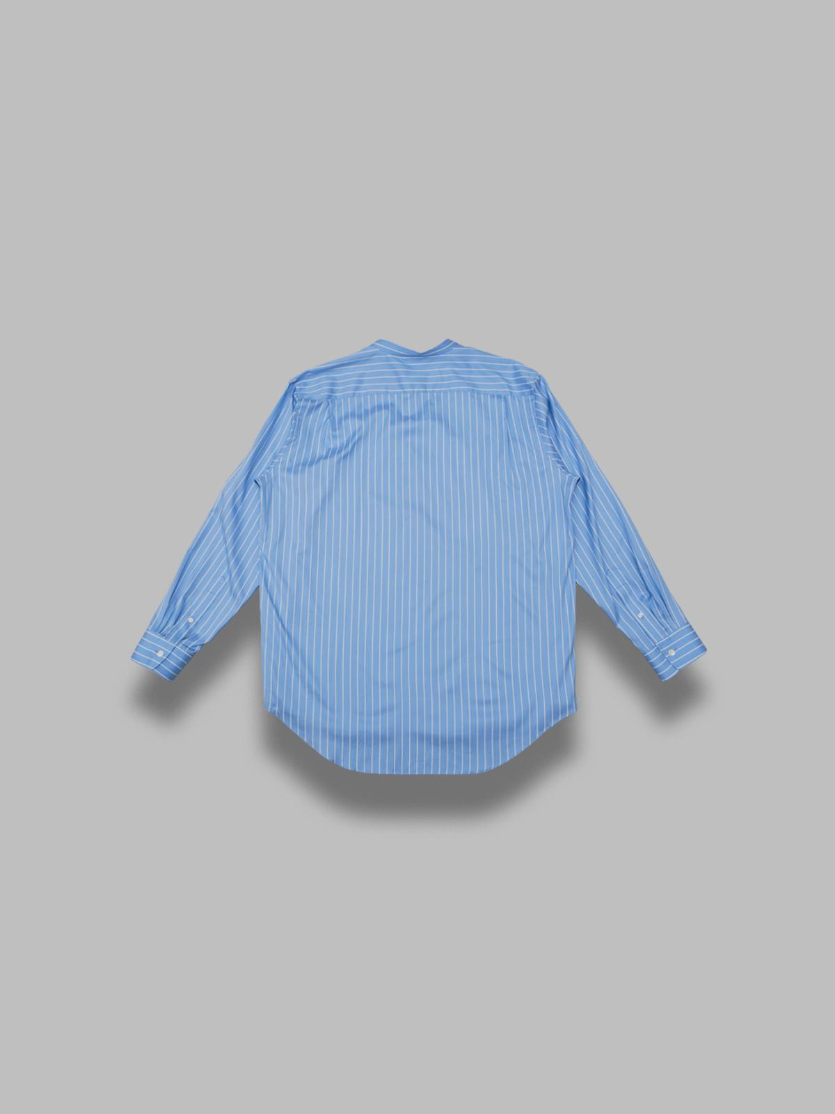 cotton silk stripe stand collar shirt A26SS02CS- SXBS AURALEE 