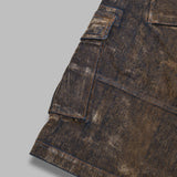 flocked denim cargo shorts VAQ11P013- BRW VAQUERA 