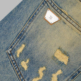 2in 1 denim dirt baggy shorts 260U309- DD MISBHV 