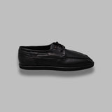 soft leather deck shoes A26SS03QD- BK AURALEE 