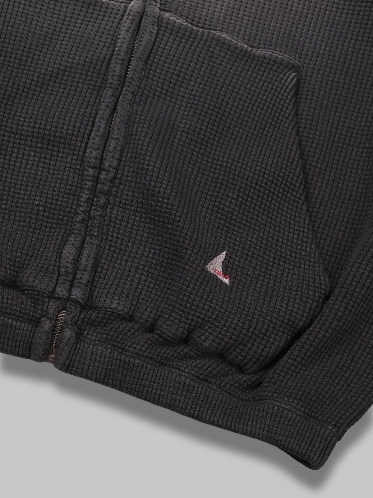 bee sun faded waffle zip up hoodie RBMW0513FA340- BLK0001 ROA 