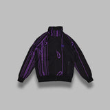 track jacket - poly jacquard SX402- BLACK NEEDLES 