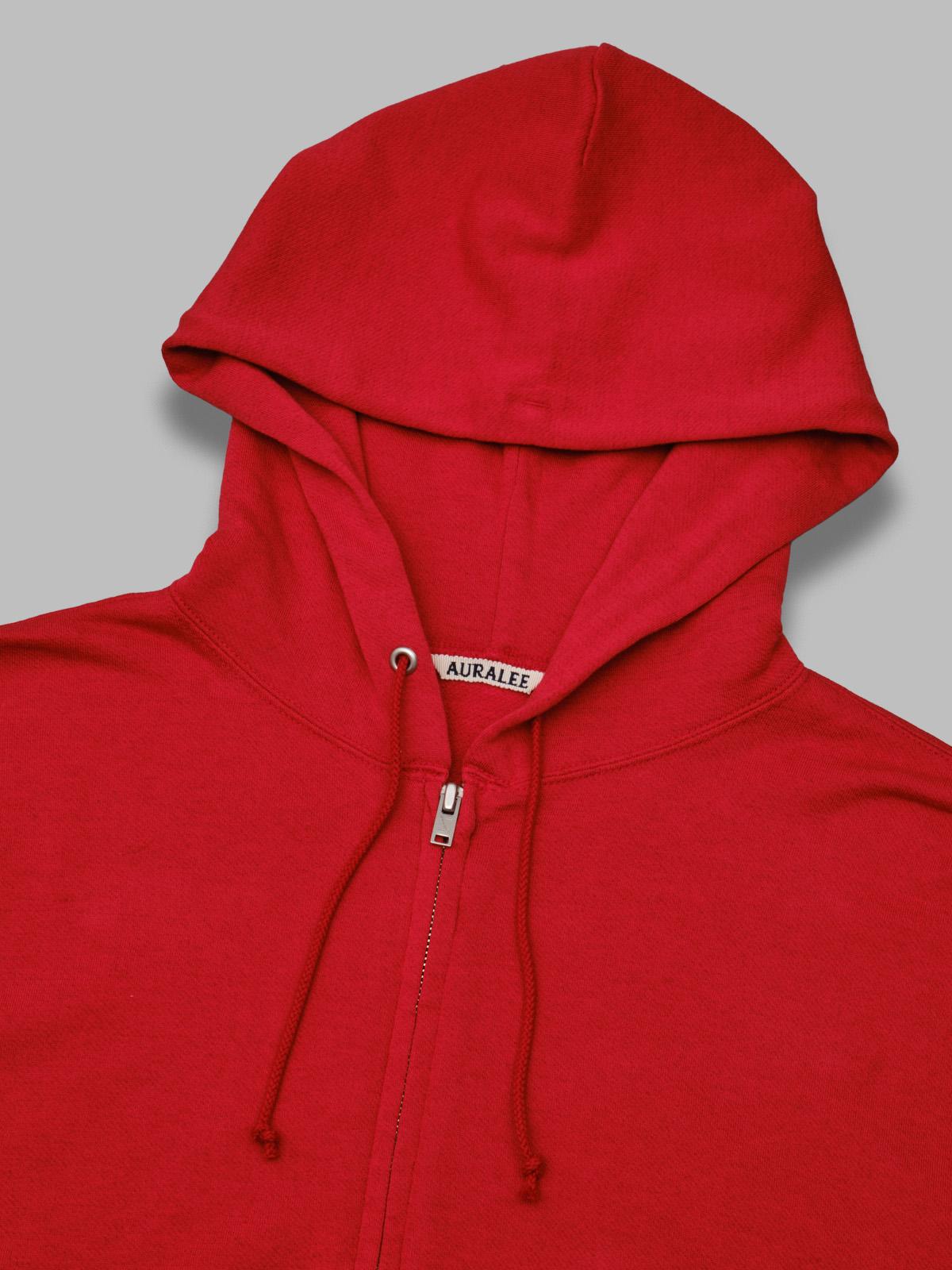 high twist light sweat zip A26SP01MU- RD AURALEE 