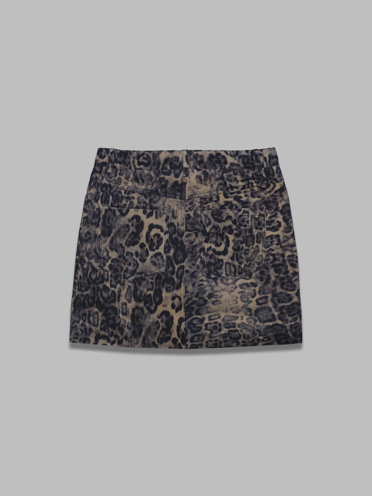 gz leane mw skirt - leopard print leather 10910458- MC GESTUZ 