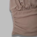 chiffon ruched top 115518816-BCR1044- 816 ROTATE 