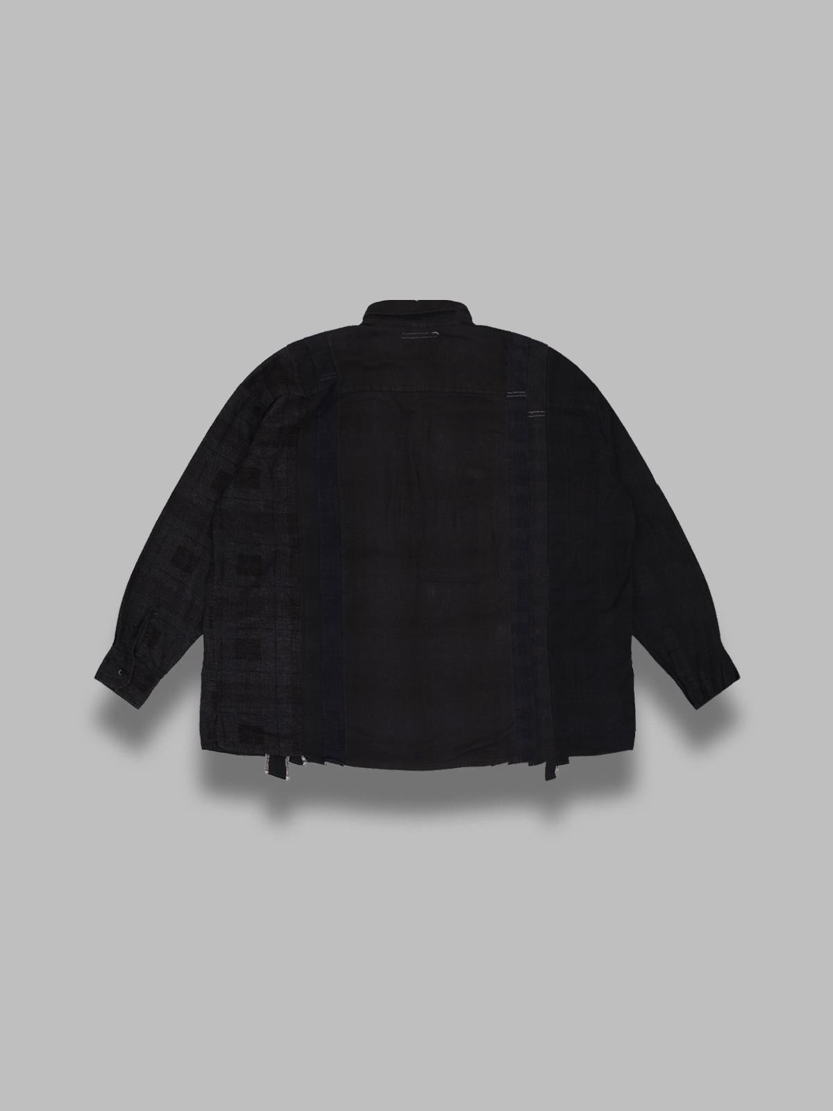 flannel shirt - 7 cuts wide RW395- BK NEEDLES 