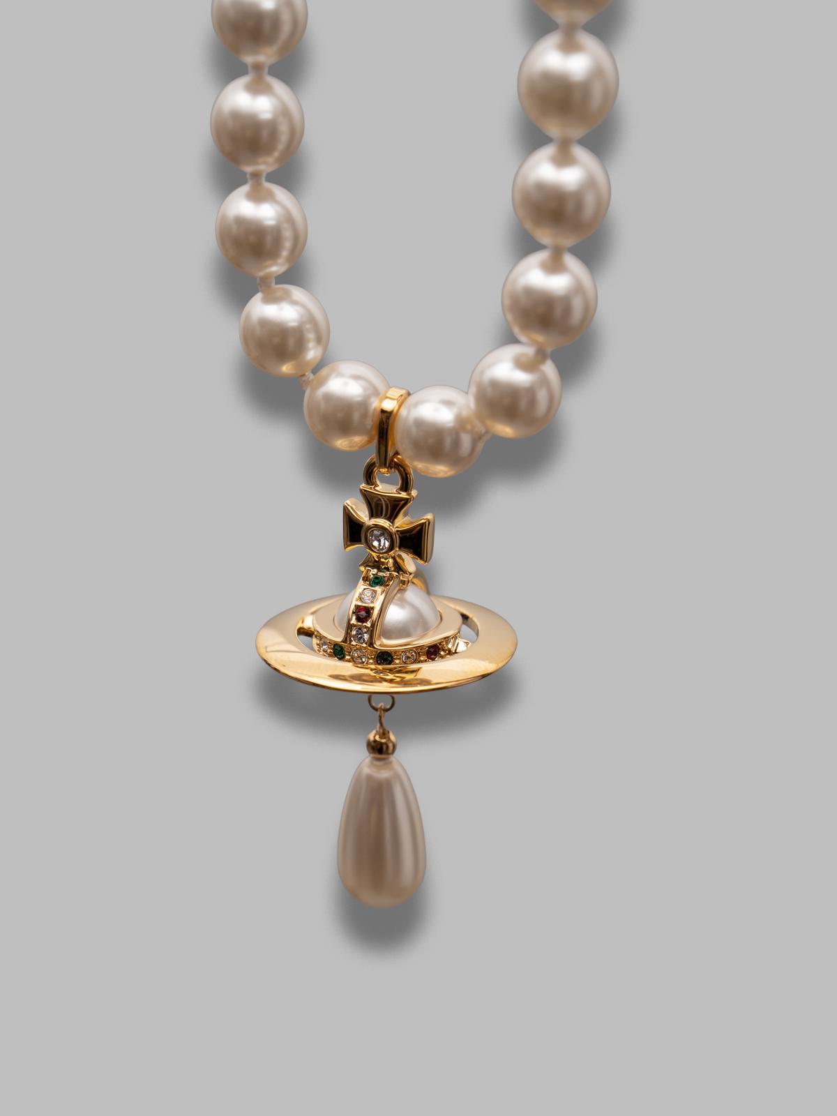 one row pearl drop choker 63030008-02R118-CN- R118 VIVIENNE WESTWOOD 