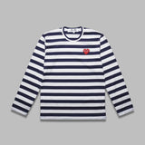 t-shirt stripe emblem x rhinestone AX-T805-051- NY COMME DES GARÇONS PLAY 