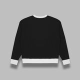 smily face printed distressed pullover J15PO732- BK MAISON MIHARA YASUHIRO 